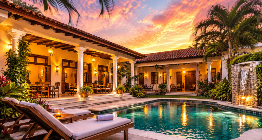 Pool and courtyard — illustrative image