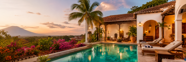 Terrace at sunset — illustrative image